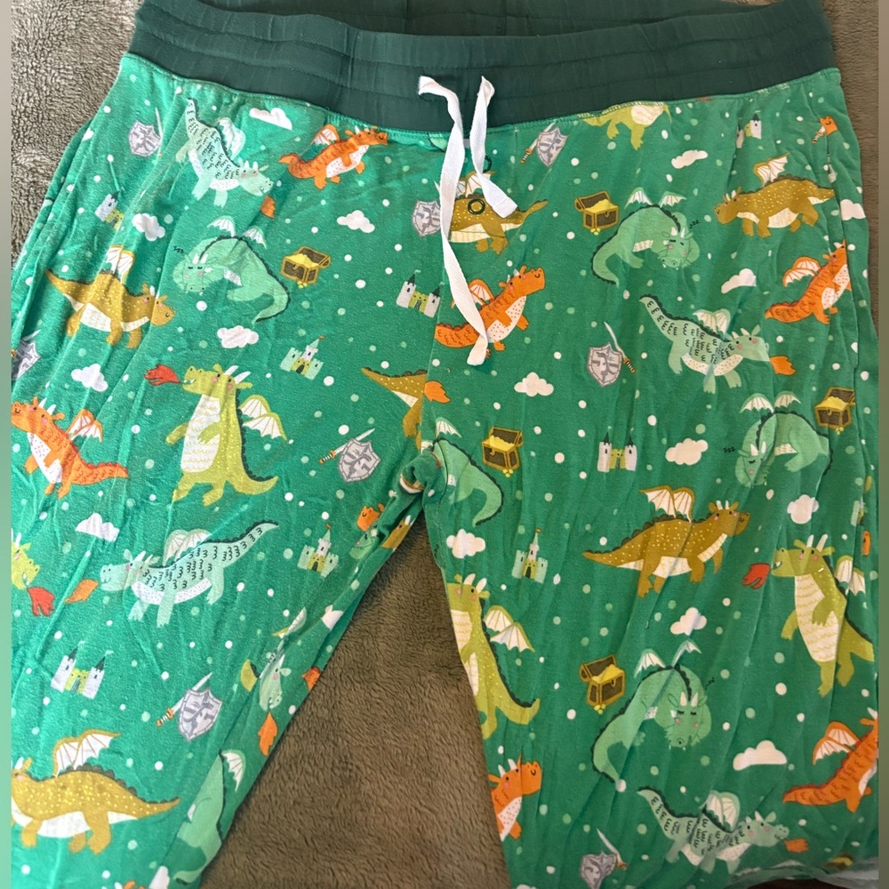 Little Sleepies Green Dinosaur Pajama Pants
